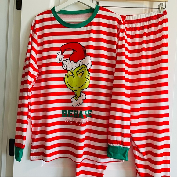 New Christmas Pajamas Set-2023 Stripe Matching Family Pajamas For DAD/ XL - Picture 3 of 9